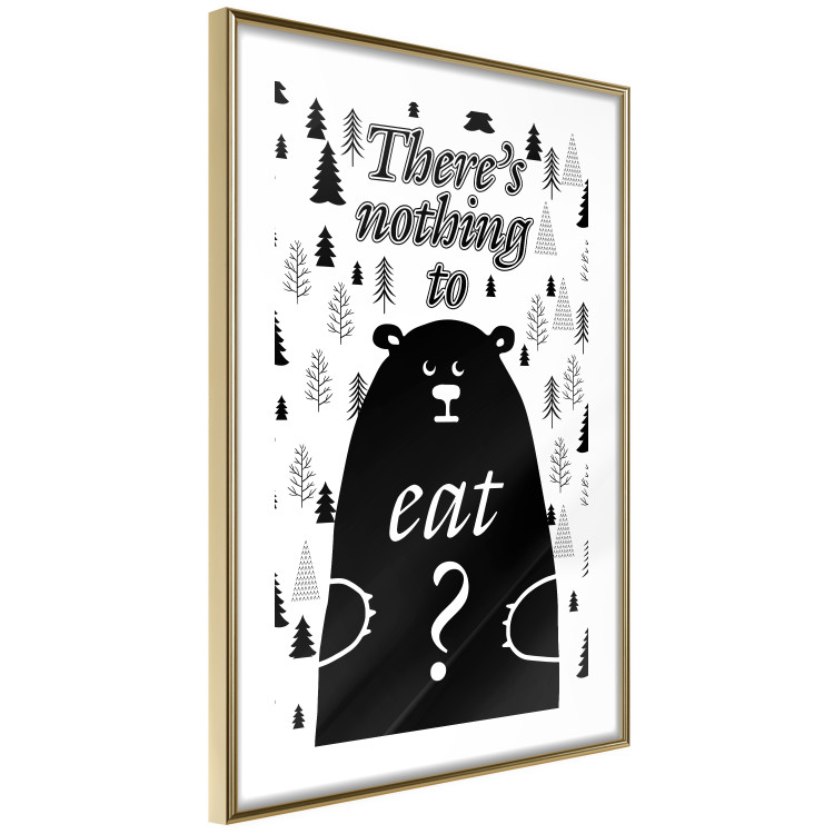 Wall Poster There's Nothing to Eat? - black and white composition with animal motif 114799 additionalImage 12