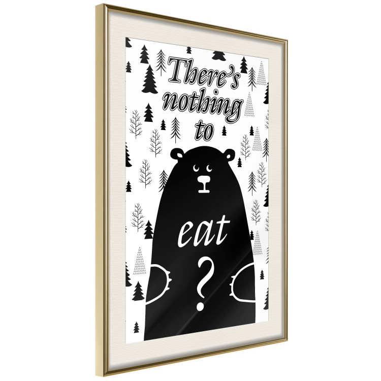 Wall Poster There's Nothing to Eat? - black and white composition with animal motif 114799 additionalImage 14