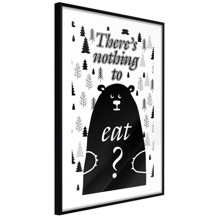 Wall Poster There's Nothing to Eat? - black and white composition with animal motif 114799 additionalImage 3