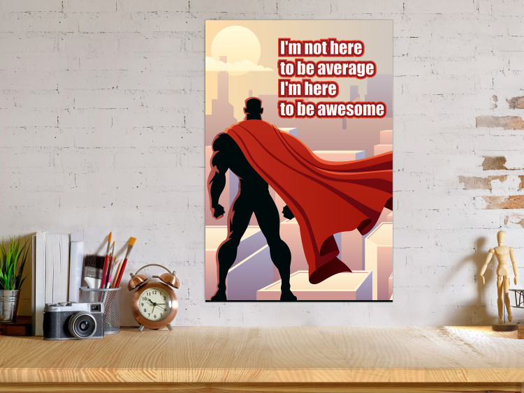 Poster I'm not here to be average - movie theme and white English texts 115299 additionalImage 17
