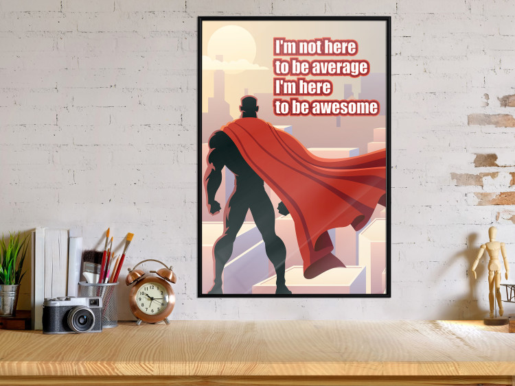 Poster I'm not here to be average - movie theme and white English texts 115299 additionalImage 3