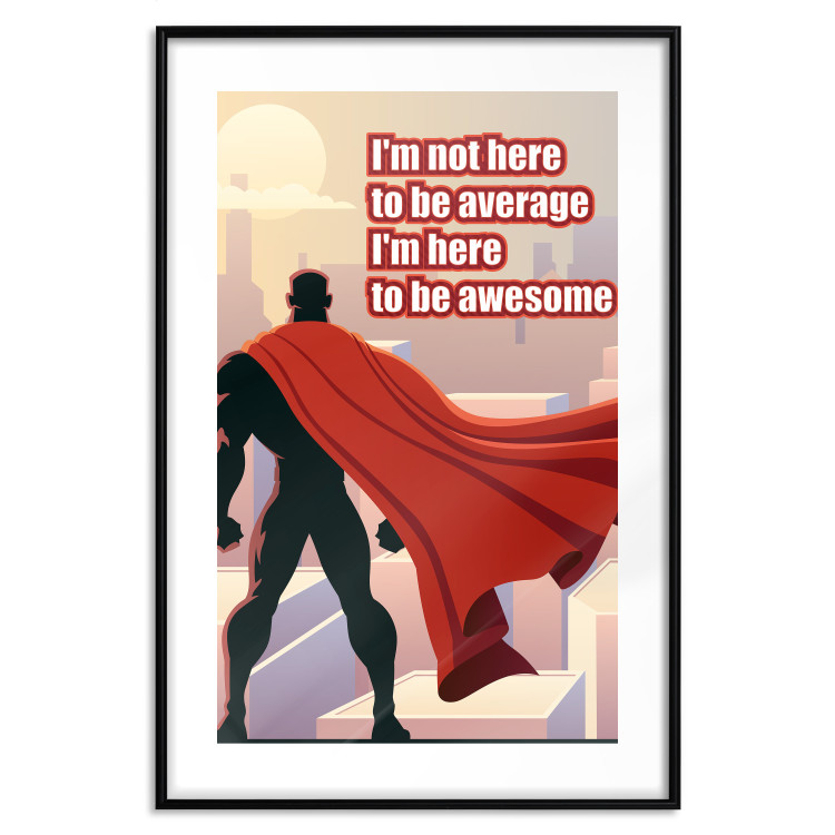 Poster I'm not here to be average - movie theme and white English texts 115299 additionalImage 15