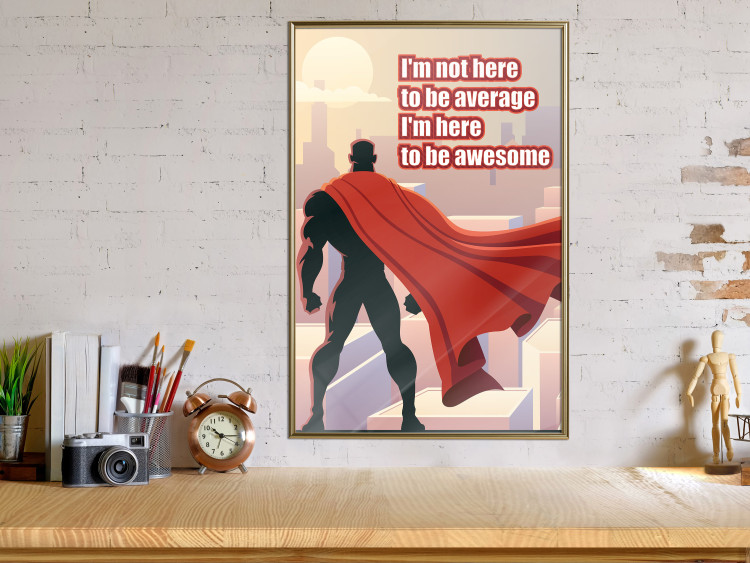 Poster I'm not here to be average - movie theme and white English texts 115299 additionalImage 5