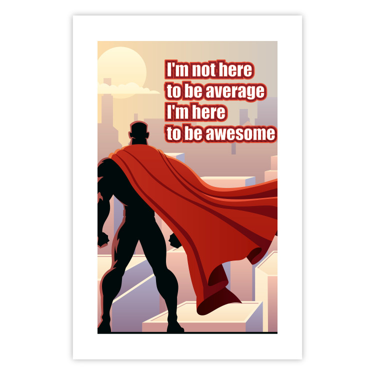 Poster I'm not here to be average - movie theme and white English texts 115299 additionalImage 19