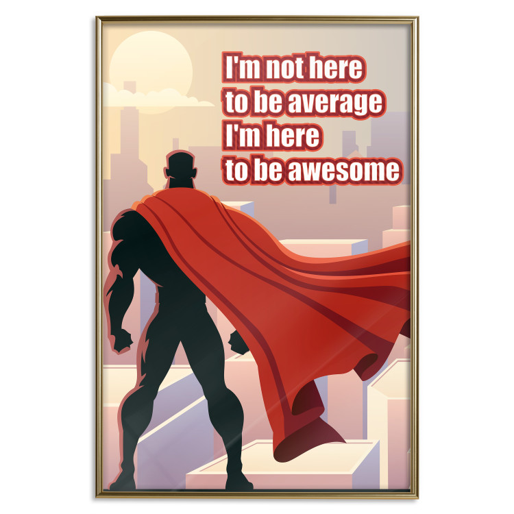 Poster I'm not here to be average - movie theme and white English texts 115299 additionalImage 16
