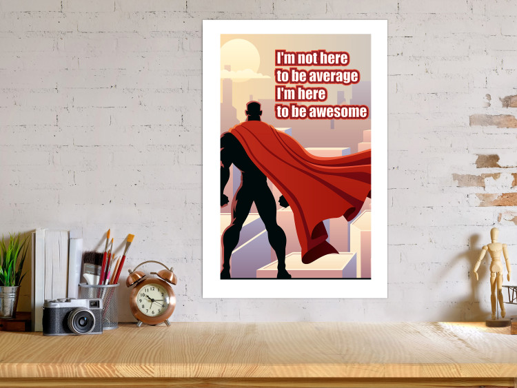 Poster I'm not here to be average - movie theme and white English texts 115299 additionalImage 2