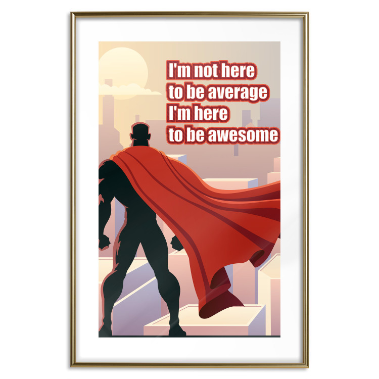 Poster I'm not here to be average - movie theme and white English texts 115299 additionalImage 14