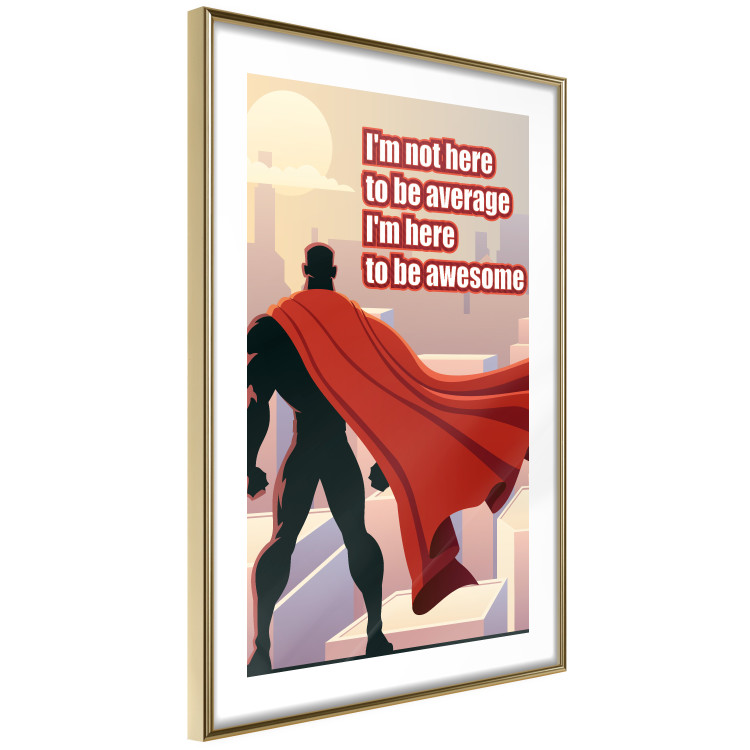 Poster I'm not here to be average - movie theme and white English texts 115299 additionalImage 6
