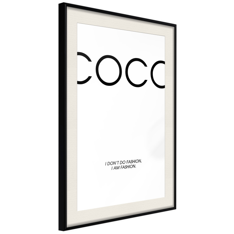 Poster Coco - minimalist black and white composition with English texts 116799 additionalImage 3