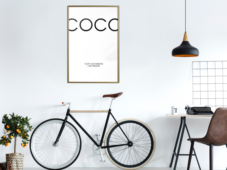 Poster Coco - minimalist black and white composition with English texts 116799 additionalImage 7