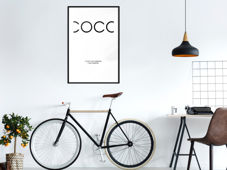 Poster Coco - minimalist black and white composition with English texts 116799 additionalImage 4