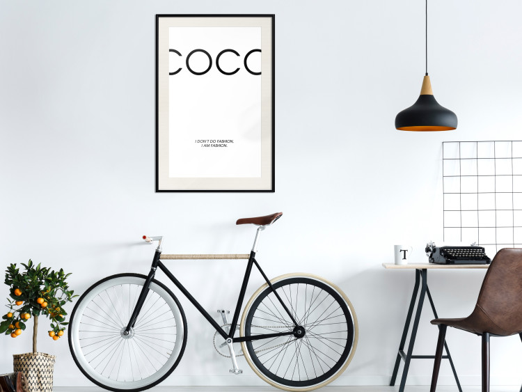 Poster Coco - minimalist black and white composition with English texts 116799 additionalImage 22