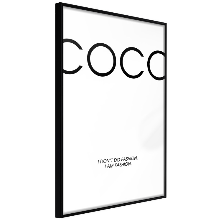 Poster Coco - minimalist black and white composition with English texts 116799 additionalImage 10