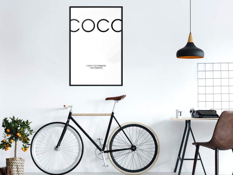 Poster Coco - minimalist black and white composition with English texts 116799 additionalImage 5