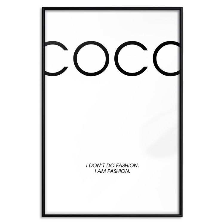 Poster Coco - minimalist black and white composition with English texts 116799 additionalImage 24