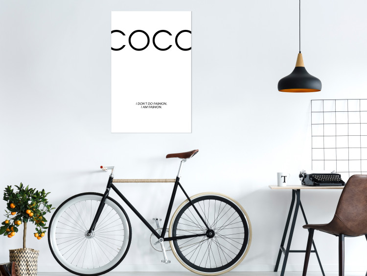 Poster Coco - minimalist black and white composition with English texts 116799 additionalImage 17