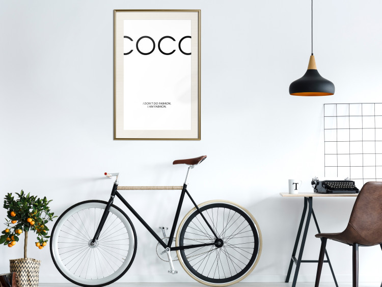 Poster Coco - minimalist black and white composition with English texts 116799 additionalImage 21