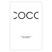 Poster Coco - minimalist black and white composition with English texts 116799 additionalThumb 19