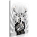 Canvas Art Print Animal Majesty (1-part) - Imaginary Deer Figure in White 117199 additionalThumb 2