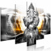 Canvas Buddha Light - Buddhist orient in silver colors surrounded by light 118199 additionalThumb 2