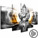 Canvas Buddha Light - Buddhist orient in silver colors surrounded by light 118199 additionalThumb 6