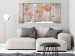 Canvas Print World Map: Wooden Stories (3 Parts) 122199 additionalThumb 3