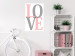 Wall Poster Gray Love - black and red blurred letters in an English text 122899 additionalThumb 17