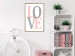 Wall Poster Gray Love - black and red blurred letters in an English text 122899 additionalThumb 13