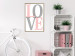 Wall Poster Gray Love - black and red blurred letters in an English text 122899 additionalThumb 5