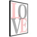 Wall Poster Gray Love - black and red blurred letters in an English text 122899 additionalThumb 10