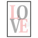 Wall Poster Gray Love - black and red blurred letters in an English text 122899 additionalThumb 15