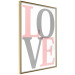Wall Poster Gray Love - black and red blurred letters in an English text 122899 additionalThumb 12