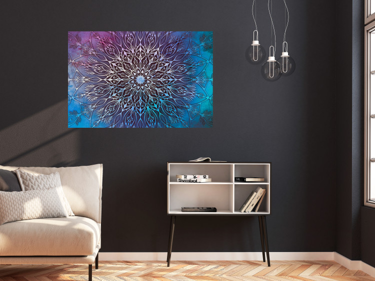 Wall Poster Center - patterned oriental mandala on colorful background in zen motif 123699 additionalImage 23