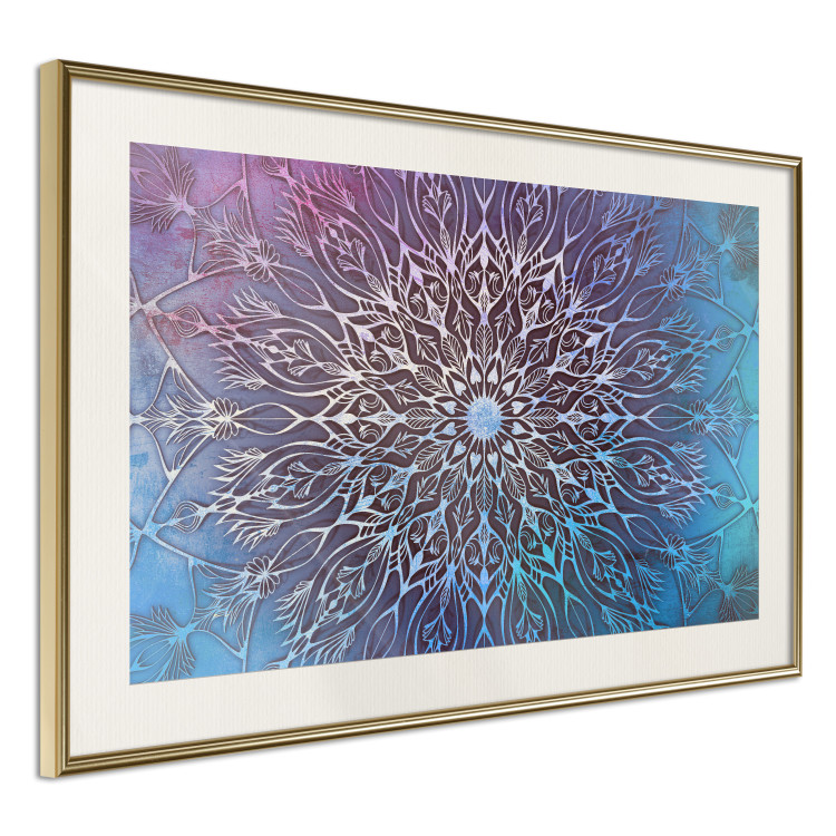 Wall Poster Center - patterned oriental mandala on colorful background in zen motif 123699 additionalImage 2