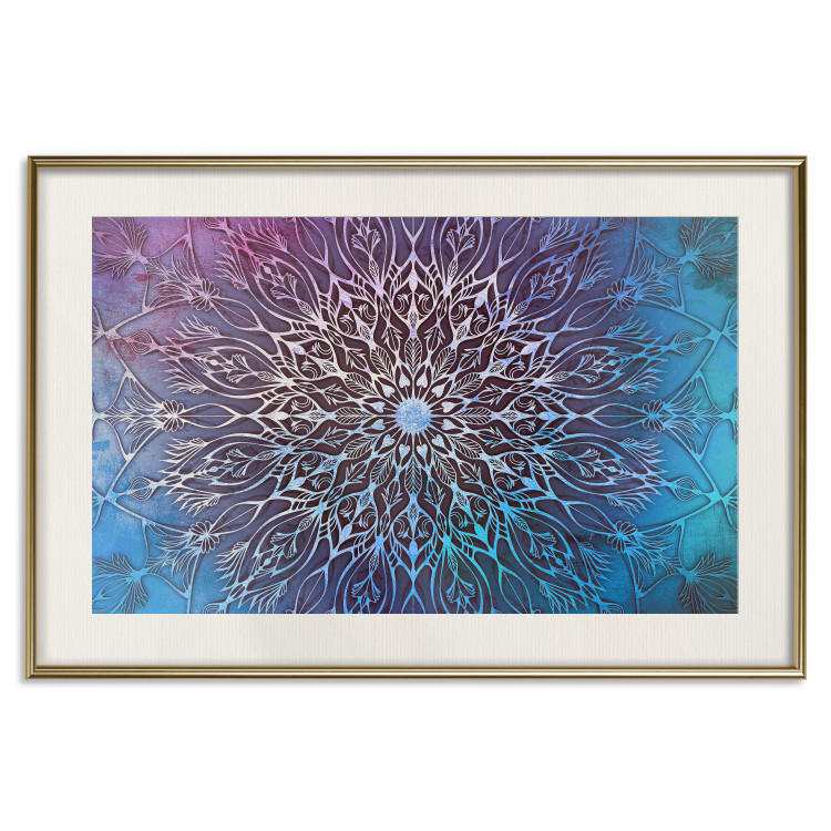 Wall Poster Center - patterned oriental mandala on colorful background in zen motif 123699 additionalImage 19