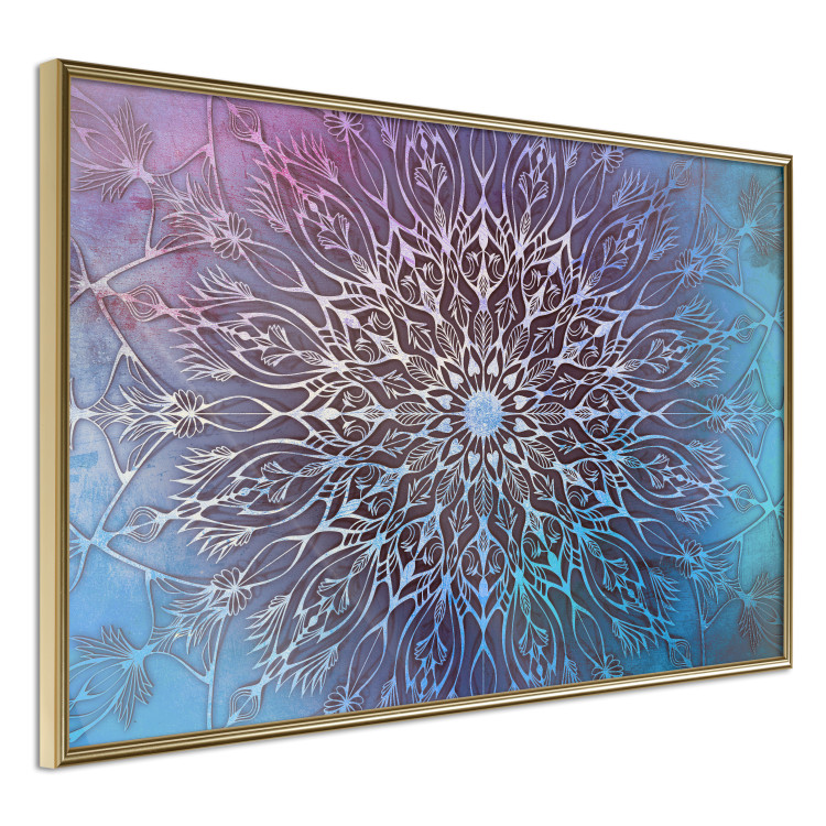 Wall Poster Center - patterned oriental mandala on colorful background in zen motif 123699 additionalImage 14