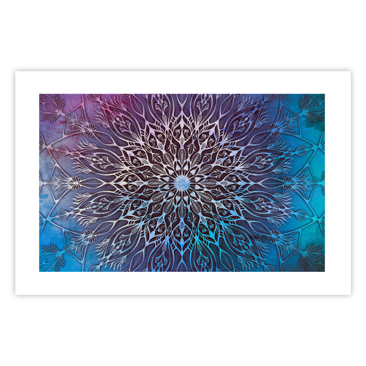 Wall Poster Center - patterned oriental mandala on colorful background in zen motif 123699 additionalImage 19