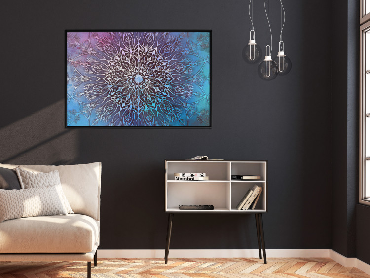 Wall Poster Center - patterned oriental mandala on colorful background in zen motif 123699 additionalImage 5