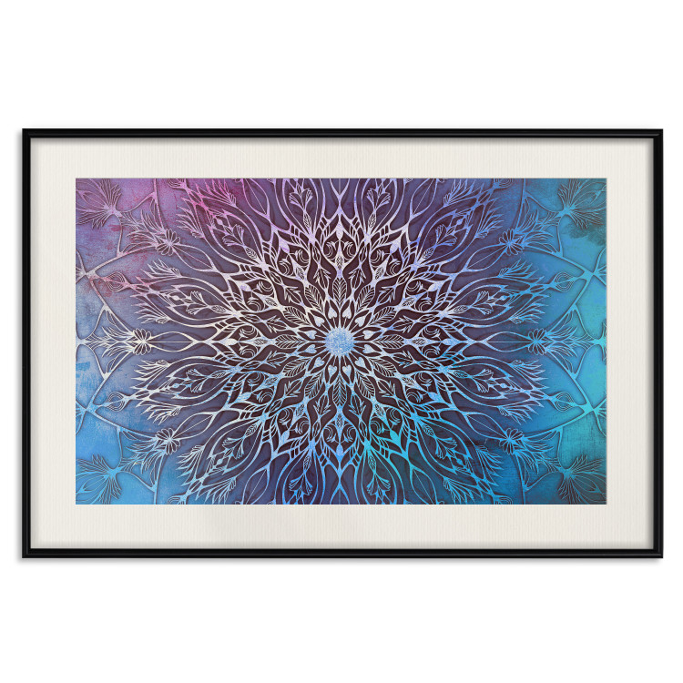 Wall Poster Center - patterned oriental mandala on colorful background in zen motif 123699 additionalImage 18