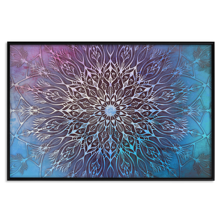 Wall Poster Center - patterned oriental mandala on colorful background in zen motif 123699 additionalImage 24