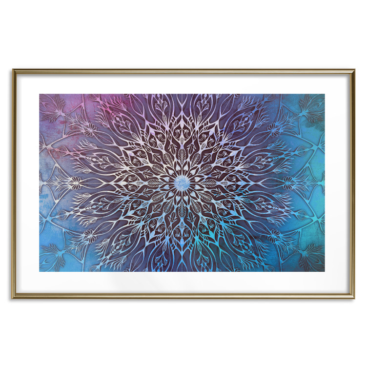 Wall Poster Center - patterned oriental mandala on colorful background in zen motif 123699 additionalImage 16