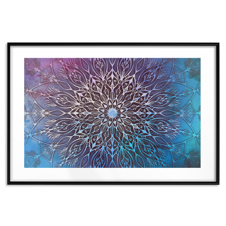 Wall Poster Center - patterned oriental mandala on colorful background in zen motif 123699 additionalImage 17