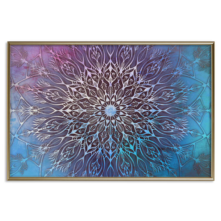 Wall Poster Center - patterned oriental mandala on colorful background in zen motif 123699 additionalImage 20