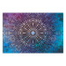 Wall Poster Center - patterned oriental mandala on colorful background in zen motif 123699