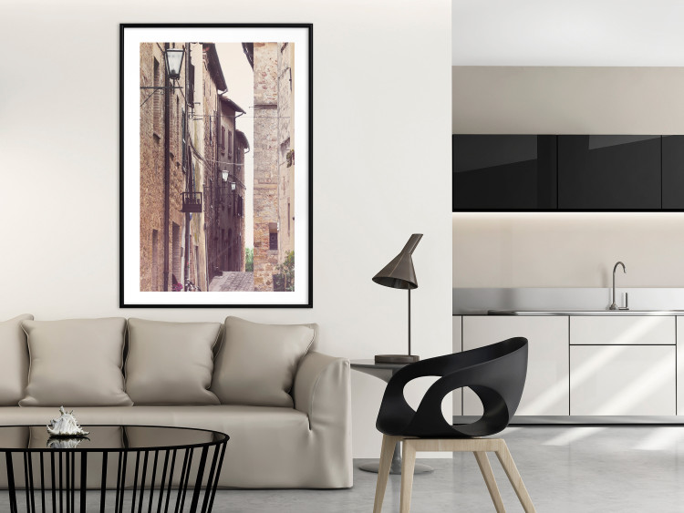 Wall Poster Old Alley - photograph of architecture of brick buildings in alley 123899 additionalImage 4