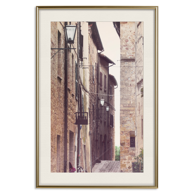 Wall Poster Old Alley - photograph of architecture of brick buildings in alley 123899 additionalImage 19