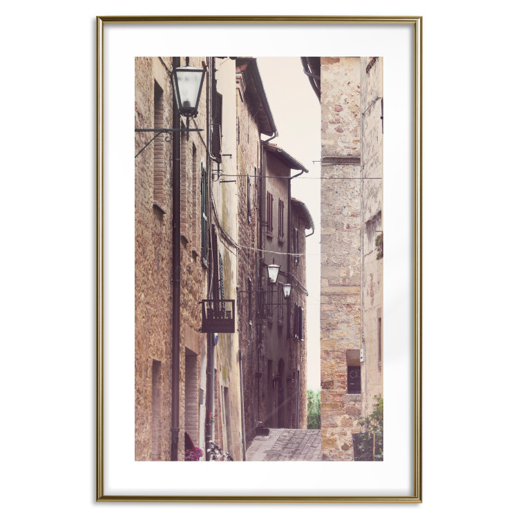 Wall Poster Old Alley - photograph of architecture of brick buildings in alley 123899 additionalImage 14