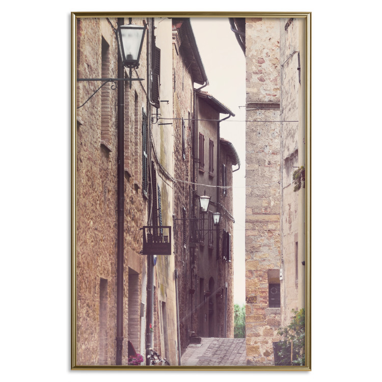 Wall Poster Old Alley - photograph of architecture of brick buildings in alley 123899 additionalImage 16