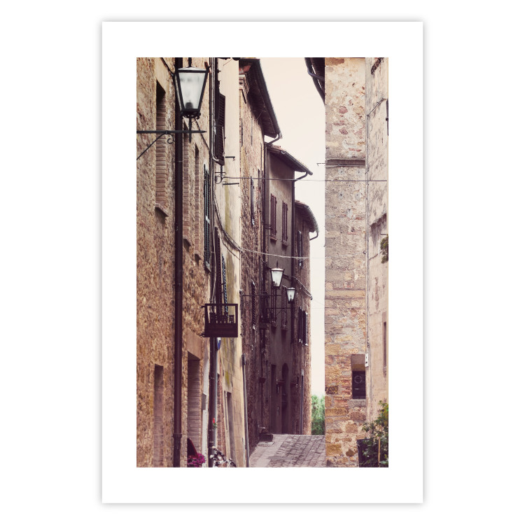 Wall Poster Old Alley - photograph of architecture of brick buildings in alley 123899 additionalImage 25