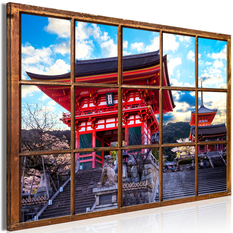Canvas Art Print Window to Kyoto (1 Part) Wide 123999 additionalImage 2